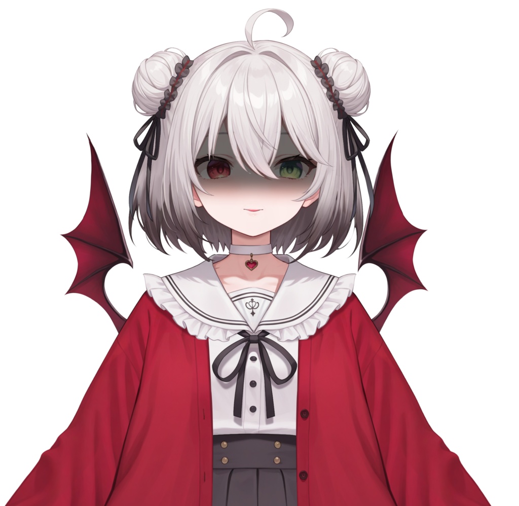 【限定一点Live2Dモデル】パンダJK 少女 赤外コート | VTuber専用 1点限り