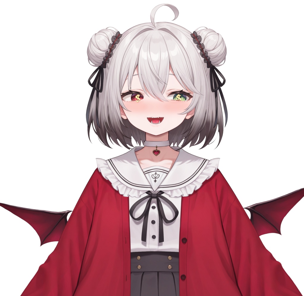 【限定一点Live2Dモデル】パンダJK 少女 赤外コート | VTuber専用 1点限り