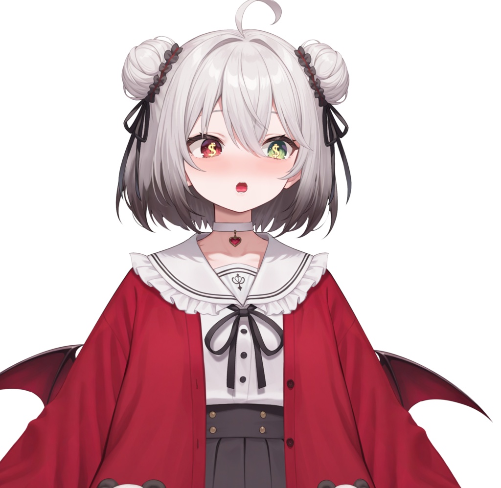 【限定一点Live2Dモデル】パンダJK 少女 赤外コート | VTuber専用 1点限り