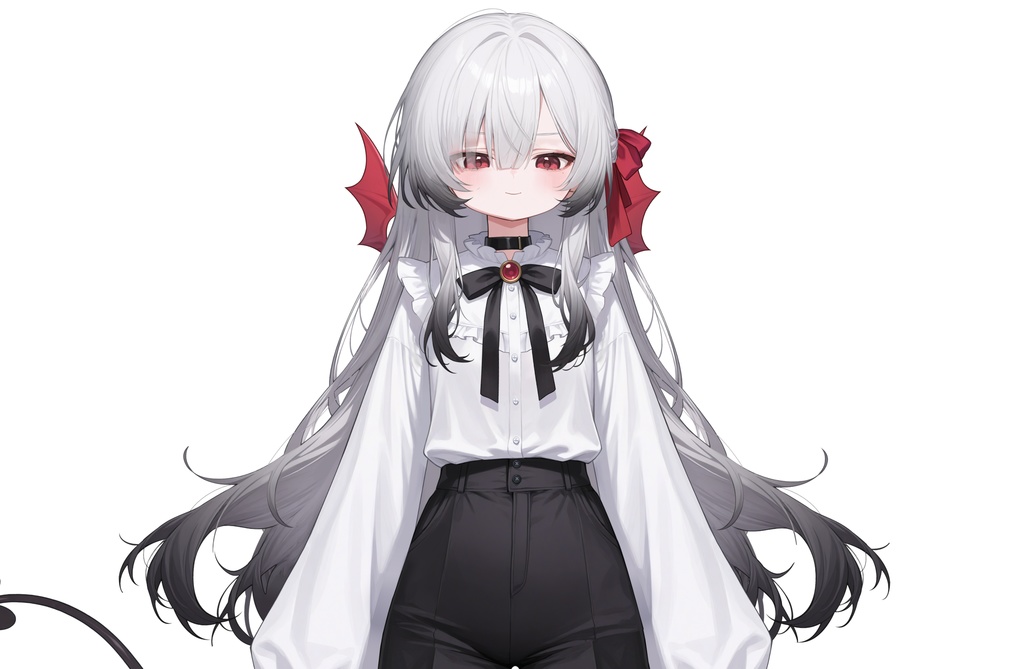 【Live2Dモデル】白髪地雷系吸血鬼女の子 可愛い | VTuber专用 限定一点