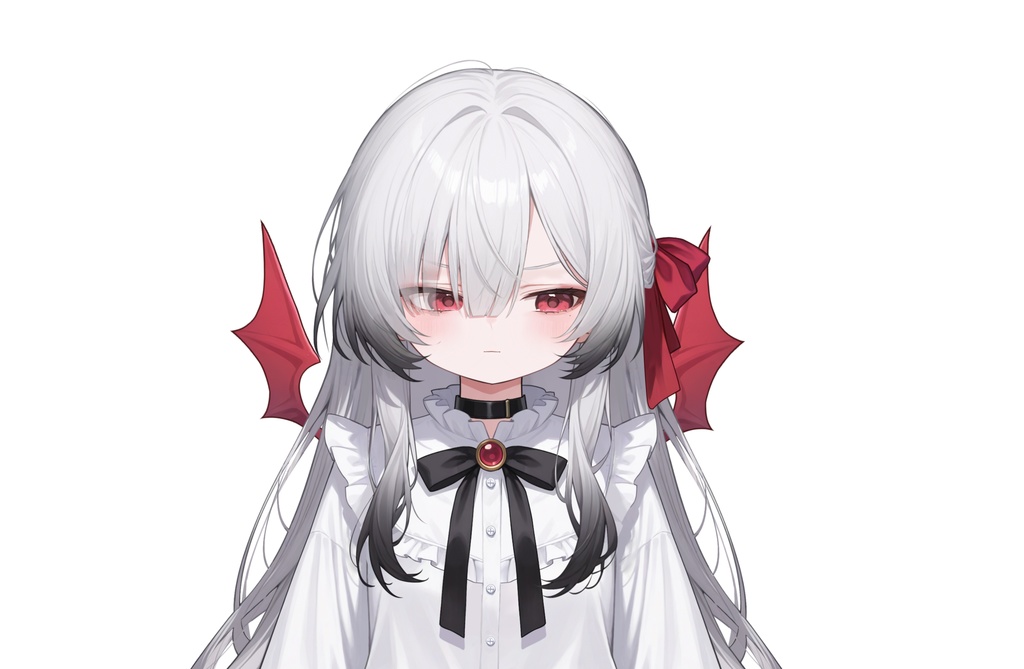 【Live2Dモデル】白髪地雷系吸血鬼女の子 可愛い | VTuber专用 限定一点