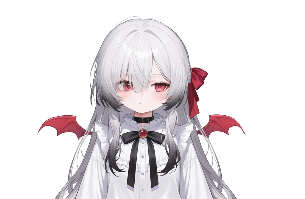 【Live2Dモデル】白髪地雷系吸血鬼女の子 可愛い | VTuber专用 限定一点