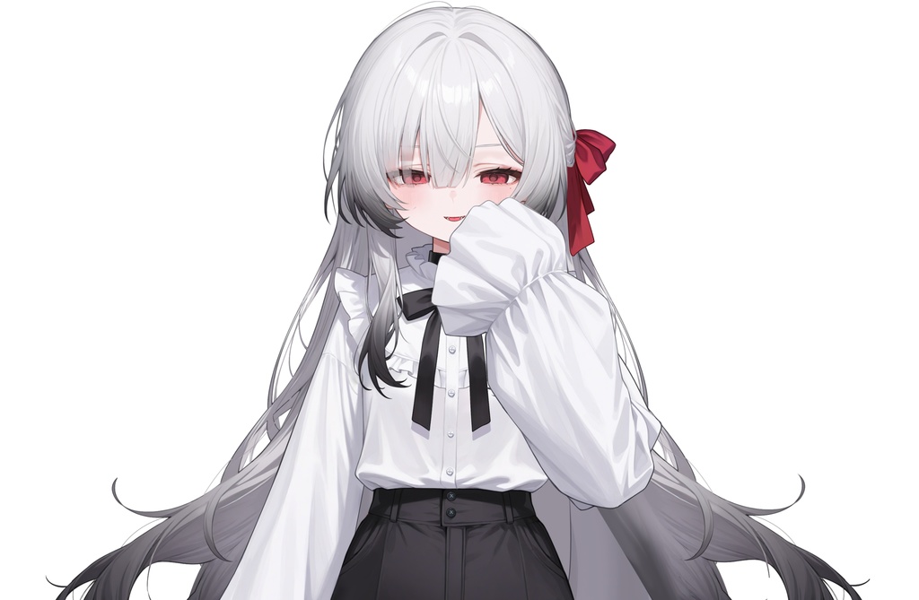 【Live2Dモデル】白髪地雷系吸血鬼女の子 可愛い | VTuber专用 限定一点
