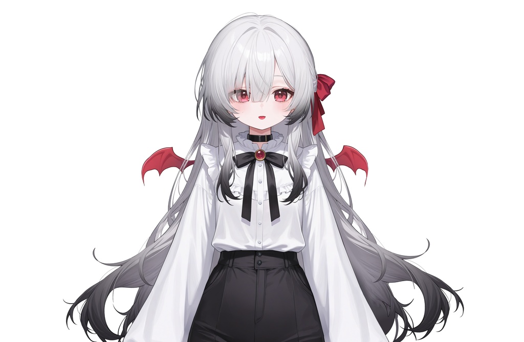 【Live2Dモデル】白髪地雷系吸血鬼女の子 可愛い | VTuber专用 限定一点