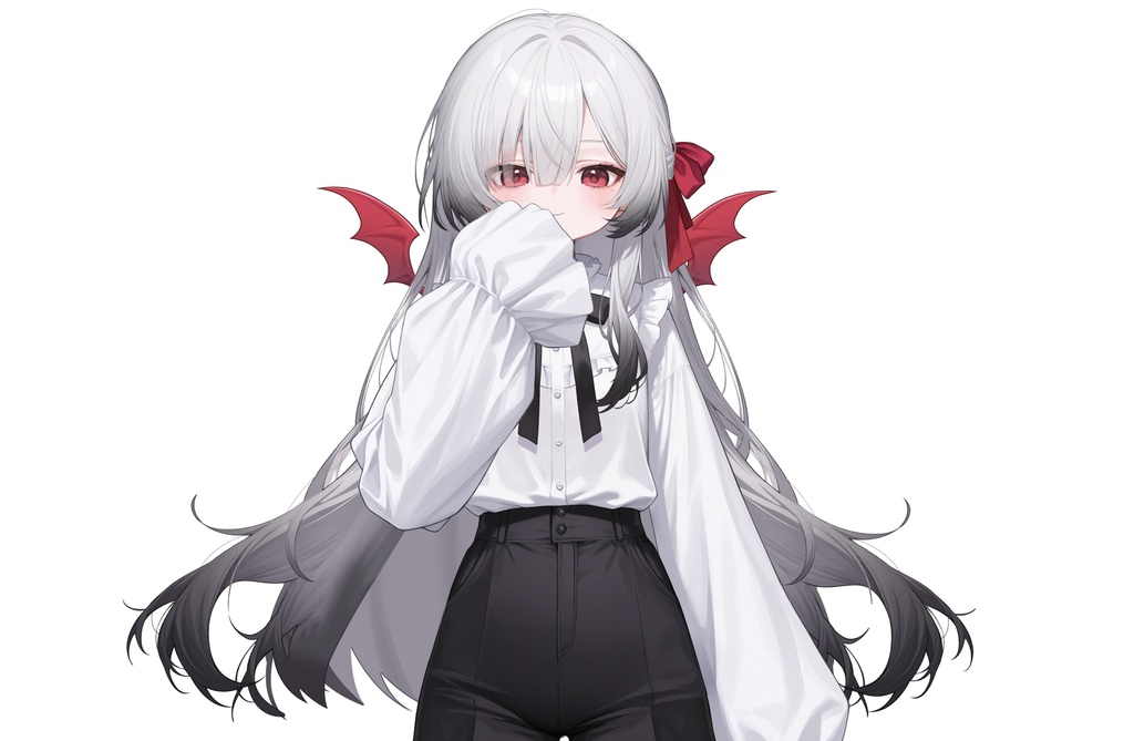 【Live2Dモデル】白髪地雷系吸血鬼女の子 可愛い | VTuber专用 限定一点