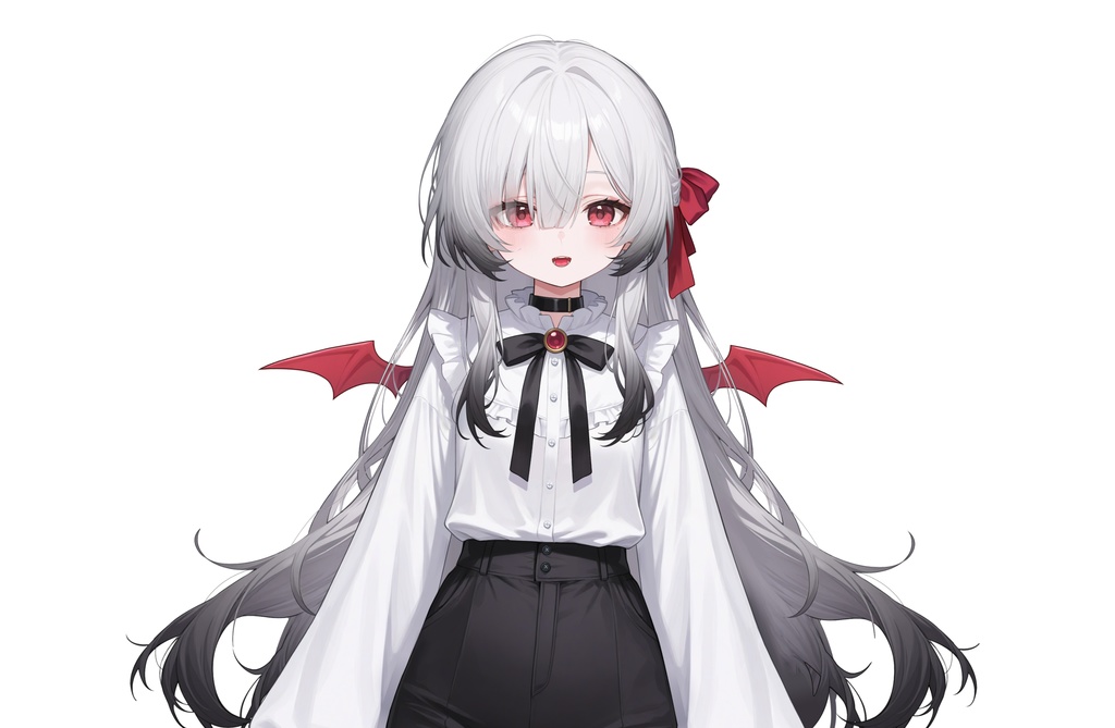 【Live2Dモデル】白髪地雷系吸血鬼女の子 可愛い | VTuber专用 限定一点