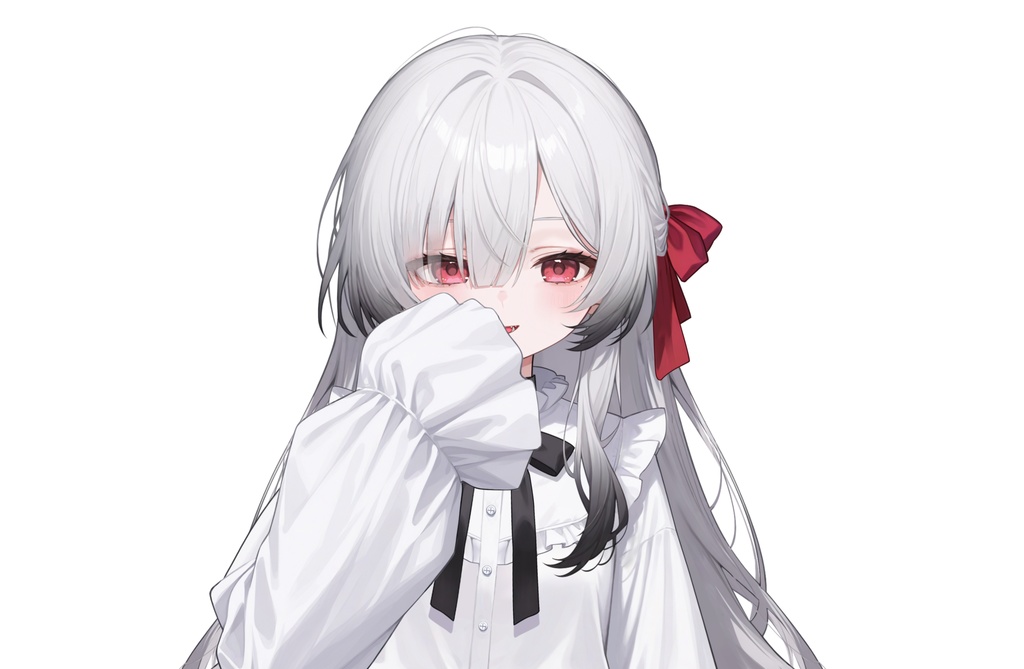【Live2Dモデル】白髪地雷系吸血鬼女の子 可愛い | VTuber专用 限定一点