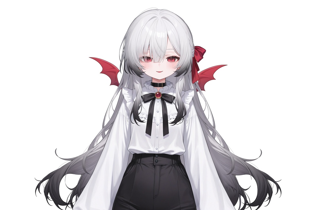 【Live2Dモデル】白髪地雷系吸血鬼女の子 可愛い | VTuber专用 限定一点
