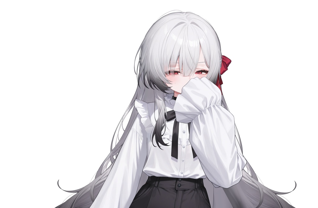 【Live2Dモデル】白髪地雷系吸血鬼女の子 可愛い | VTuber专用 限定一点