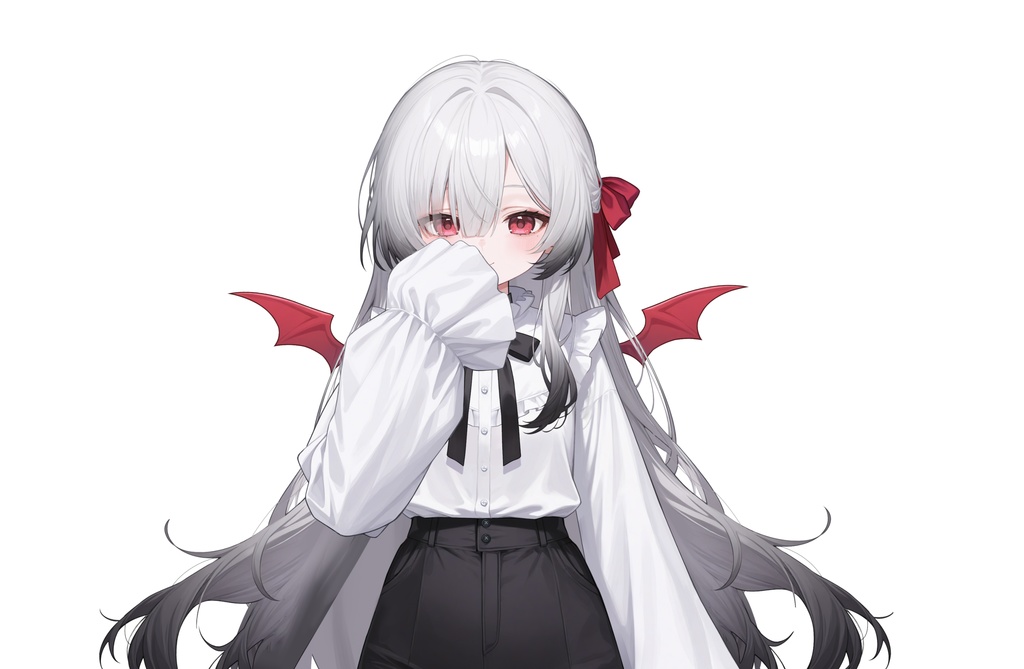 【Live2Dモデル】白髪地雷系吸血鬼女の子 可愛い | VTuber专用 限定一点