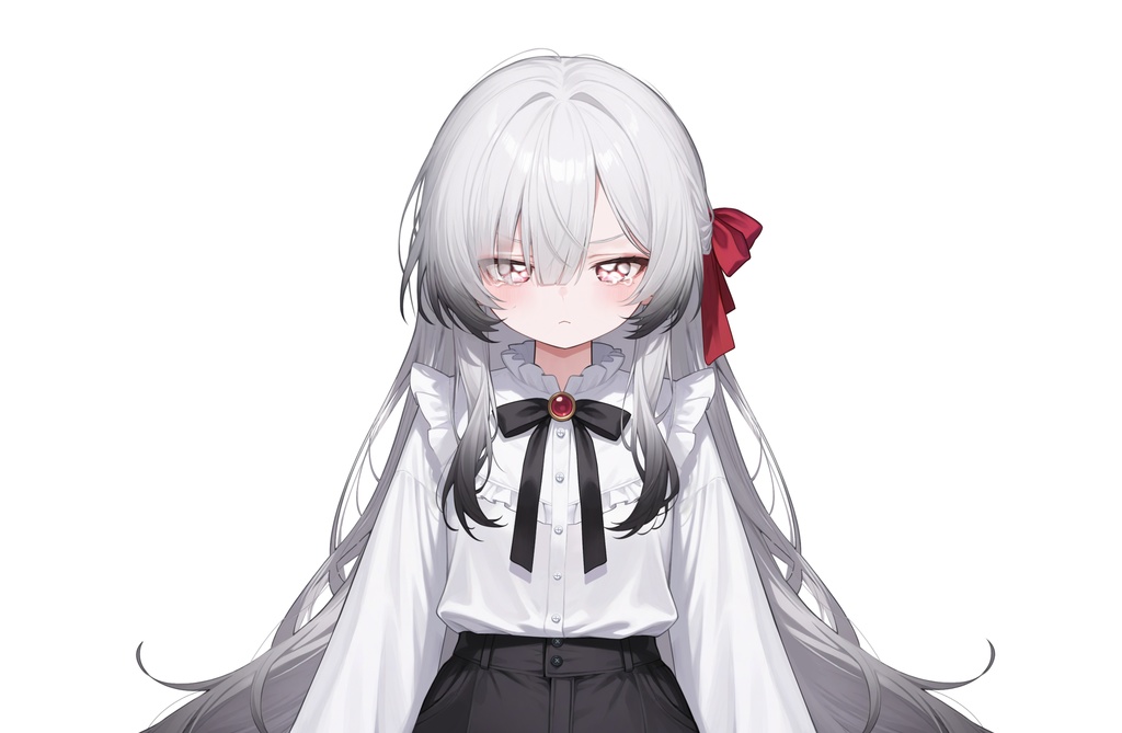 【Live2Dモデル】白髪地雷系吸血鬼女の子 可愛い | VTuber专用 限定一点
