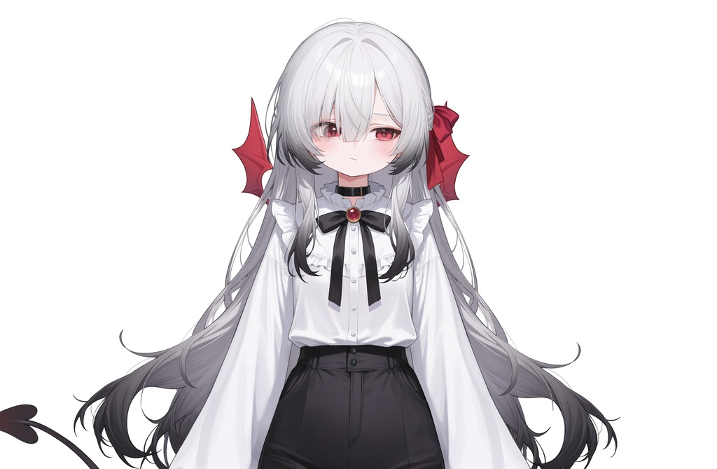 【Live2Dモデル】白髪地雷系吸血鬼女の子 可愛い | VTuber专用 限定一点