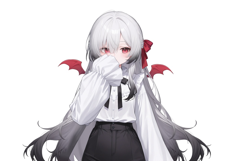 【Live2Dモデル】白髪地雷系吸血鬼女の子 可愛い | VTuber专用 限定一点