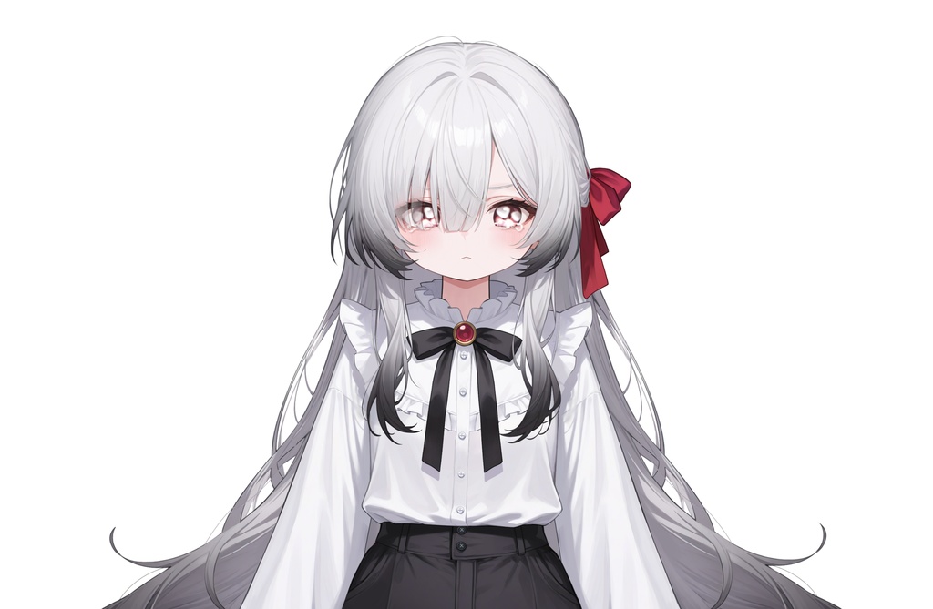 【Live2Dモデル】白髪地雷系吸血鬼女の子 可愛い | VTuber专用 限定一点