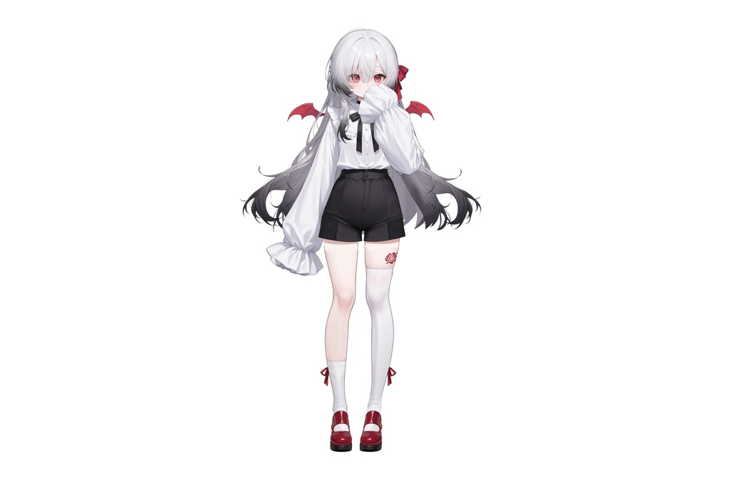 【Live2Dモデル】白髪地雷系吸血鬼女の子 可愛い | VTuber专用 限定一点