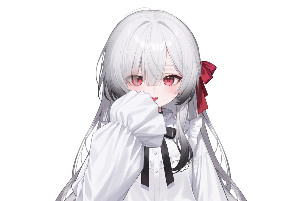 【Live2Dモデル】白髪地雷系吸血鬼女の子 可愛い | VTuber专用 限定一点