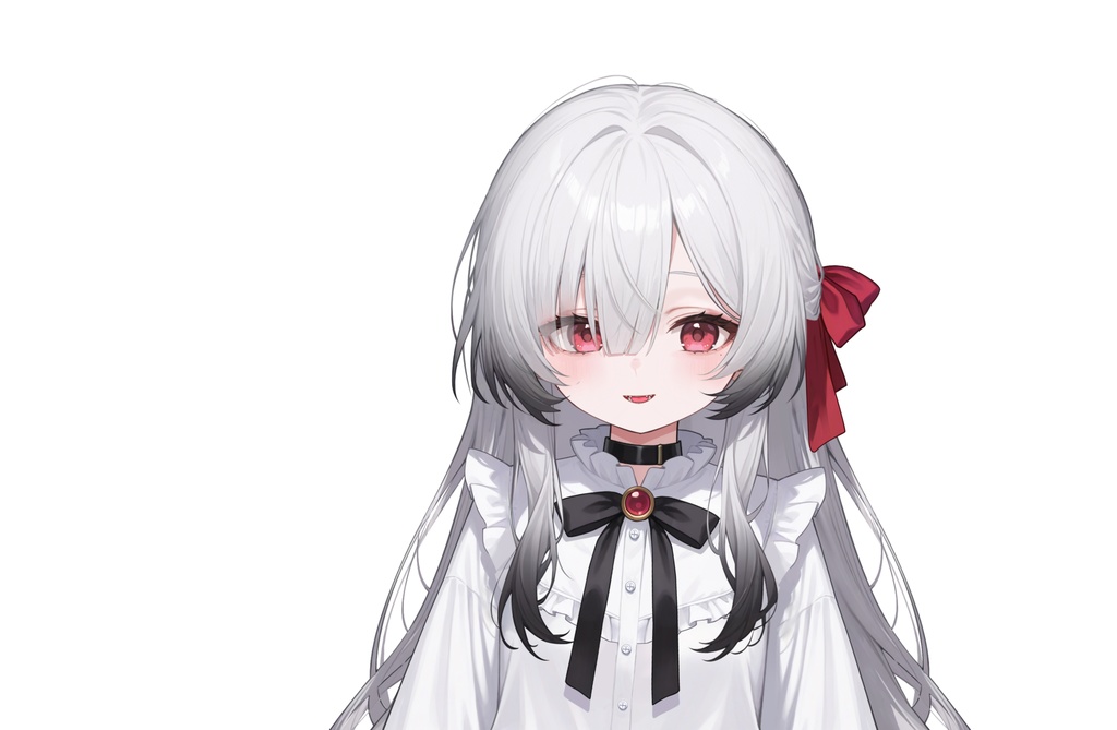 【Live2Dモデル】白髪地雷系吸血鬼女の子 可愛い | VTuber专用 限定一点