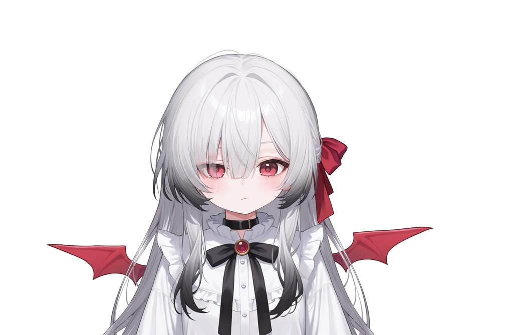 【Live2Dモデル】白髪地雷系吸血鬼女の子 可愛い | VTuber专用 限定一点