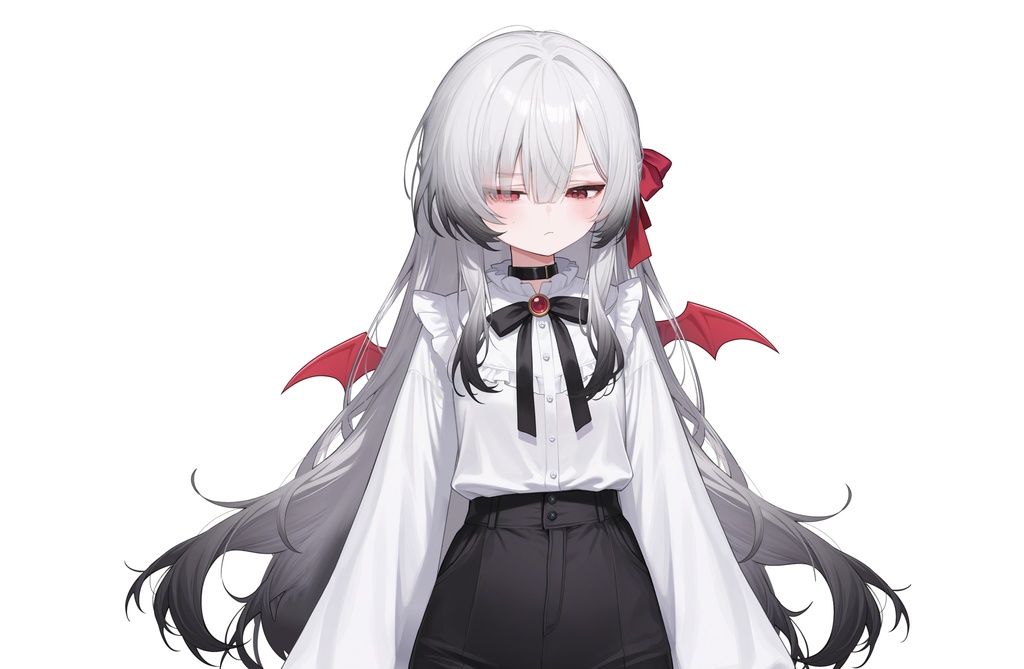 【Live2Dモデル】白髪地雷系吸血鬼女の子 可愛い | VTuber专用 限定一点