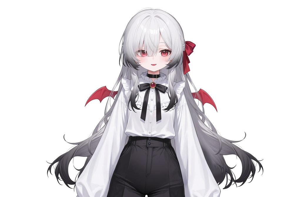 【Live2Dモデル】白髪地雷系吸血鬼女の子 可愛い | VTuber专用 限定一点