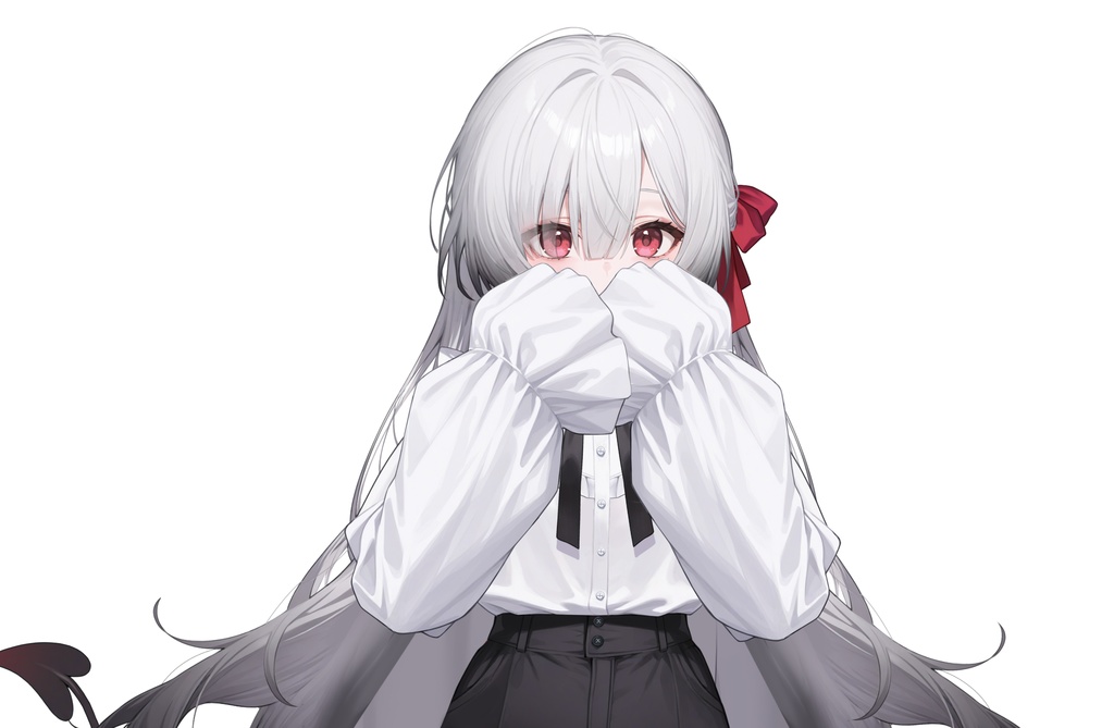 【Live2Dモデル】白髪地雷系吸血鬼女の子 可愛い | VTuber专用 限定一点