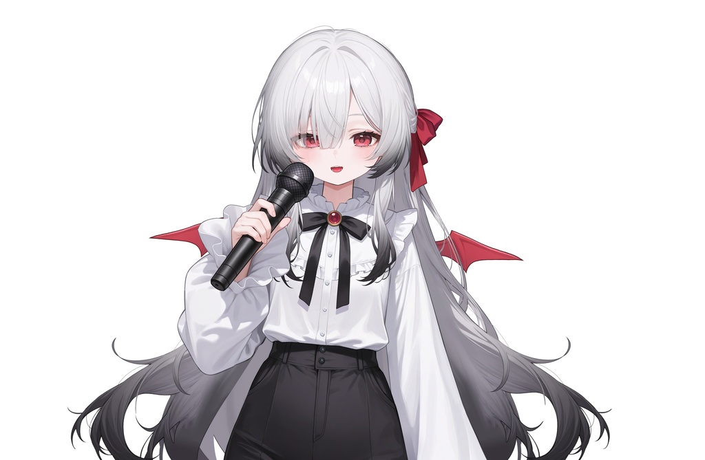 【Live2Dモデル】白髪地雷系吸血鬼女の子 可愛い | VTuber专用 限定一点