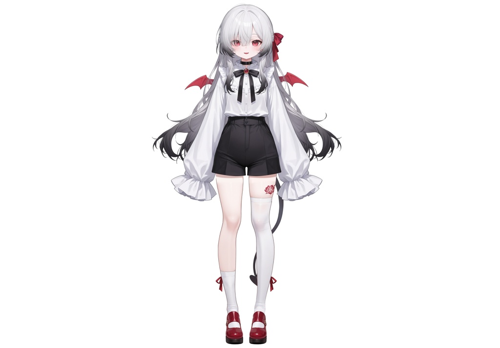 【Live2Dモデル】白髪地雷系吸血鬼女の子 可愛い | VTuber专用 限定一点