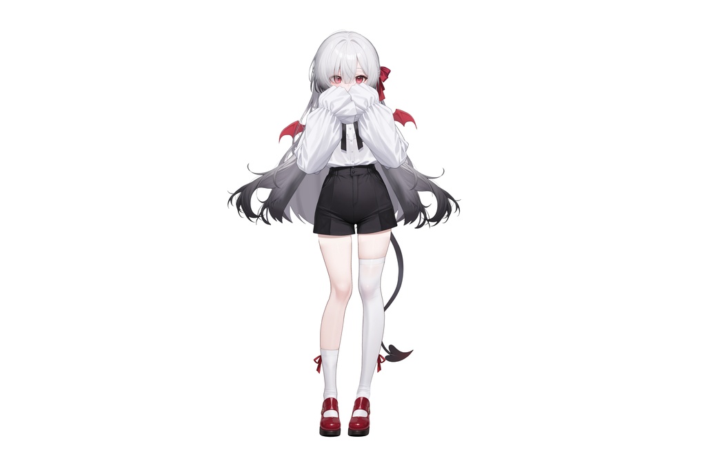 【Live2Dモデル】白髪地雷系吸血鬼女の子 可愛い | VTuber专用 限定一点