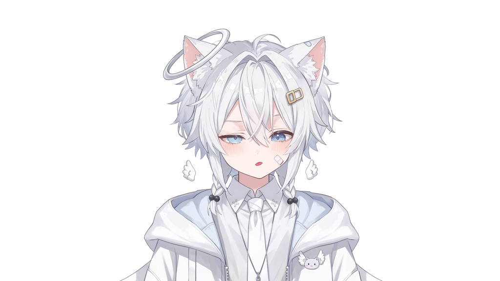 【live2d汎用モデル】天使・白髪・正太・多表情対応・VTS対応 | Angel, White Hair, Shota | Multi-expression | VTS Compatible