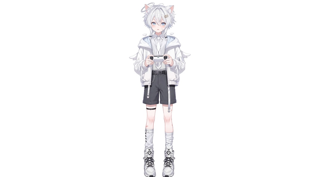 【live2d汎用モデル】天使・白髪・正太・多表情対応・VTS対応 | Angel, White Hair, Shota | Multi-expression | VTS Compatible