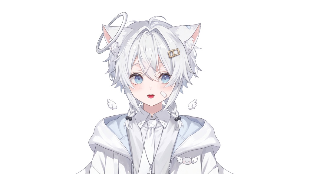 【live2d汎用モデル】天使・白髪・正太・多表情対応・VTS対応 | Angel, White Hair, Shota | Multi-expression | VTS Compatible
