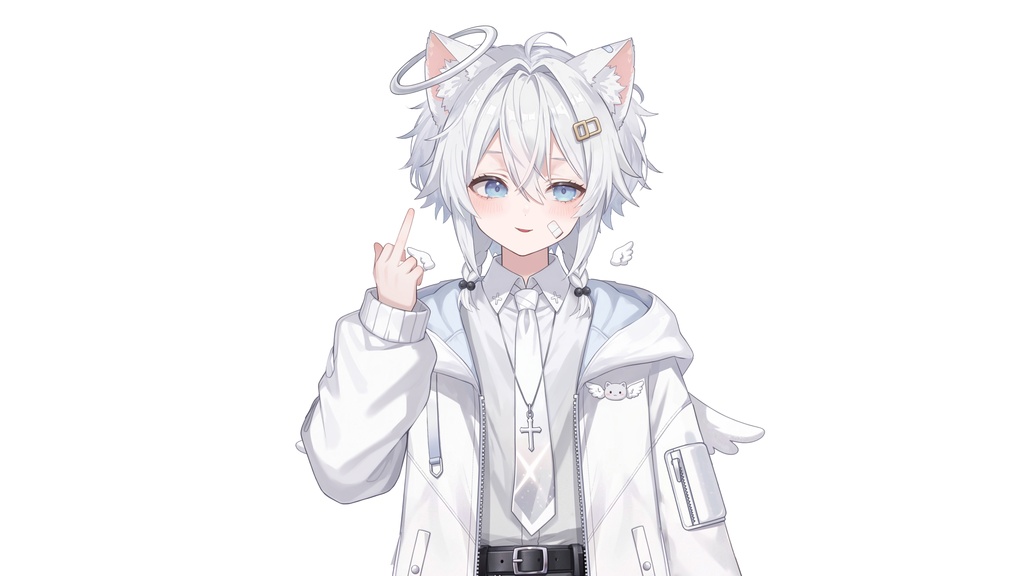 【live2d汎用モデル】天使・白髪・正太・多表情対応・VTS対応 | Angel, White Hair, Shota | Multi-expression | VTS Compatible