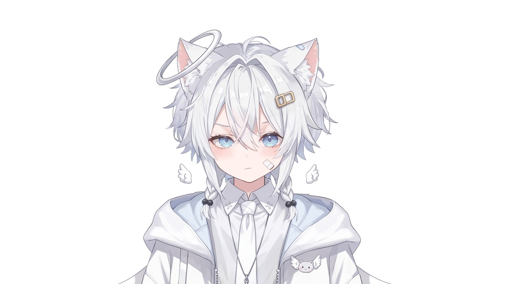 【live2d汎用モデル】天使・白髪・正太・多表情対応・VTS対応 | Angel, White Hair, Shota | Multi-expression | VTS Compatible