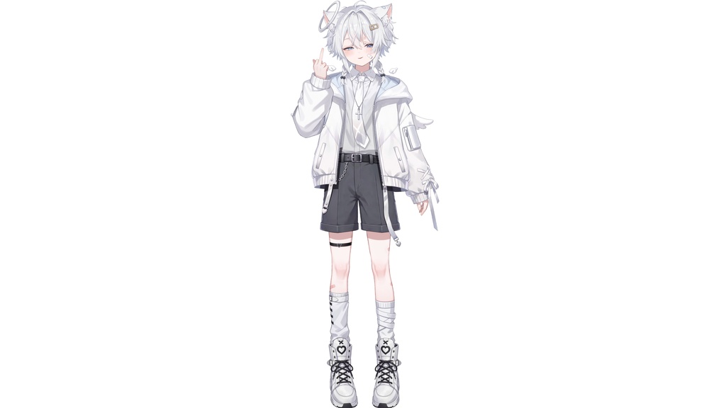 【live2d汎用モデル】天使・白髪・正太・多表情対応・VTS対応 | Angel, White Hair, Shota | Multi-expression | VTS Compatible