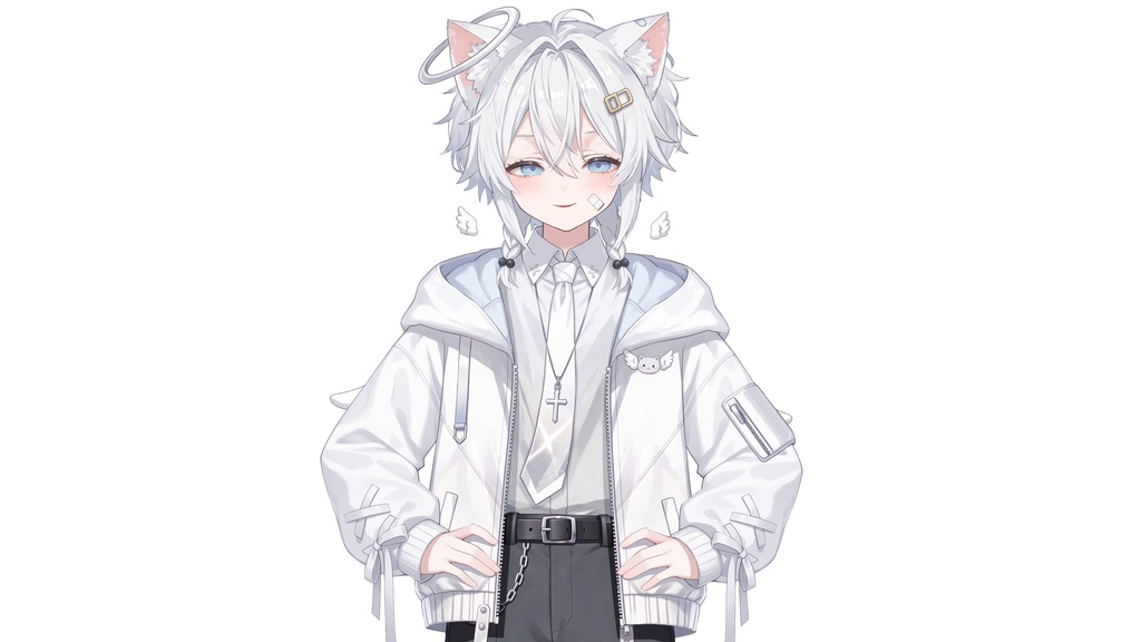 【live2d汎用モデル】天使・白髪・正太・多表情対応・VTS対応 | Angel, White Hair, Shota | Multi-expression | VTS Compatible