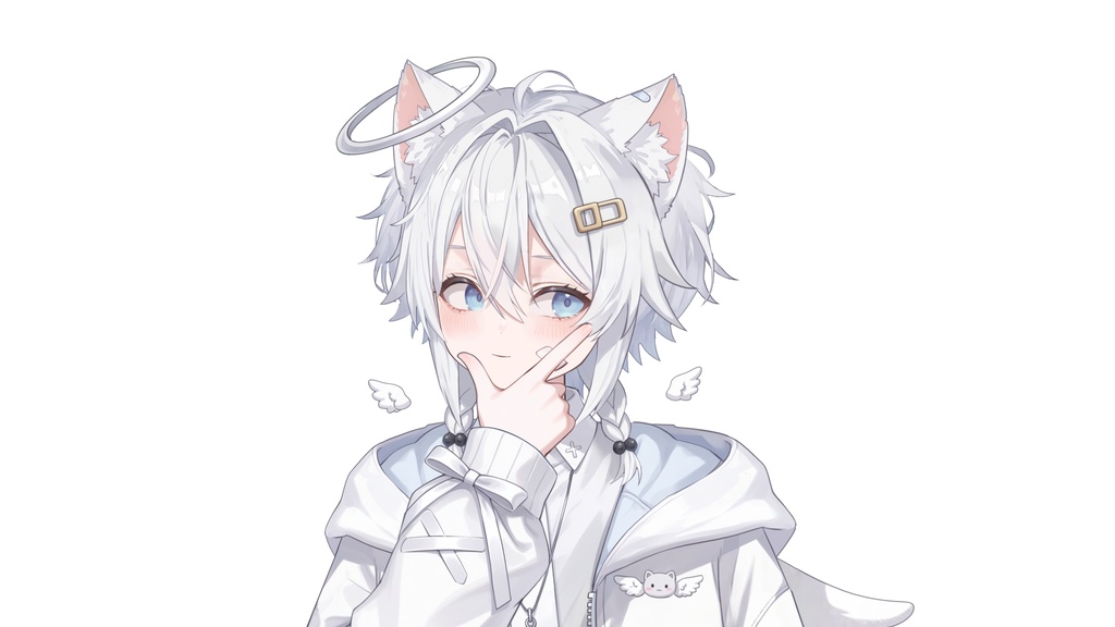 【live2d汎用モデル】天使・白髪・正太・多表情対応・VTS対応 | Angel, White Hair, Shota | Multi-expression | VTS Compatible