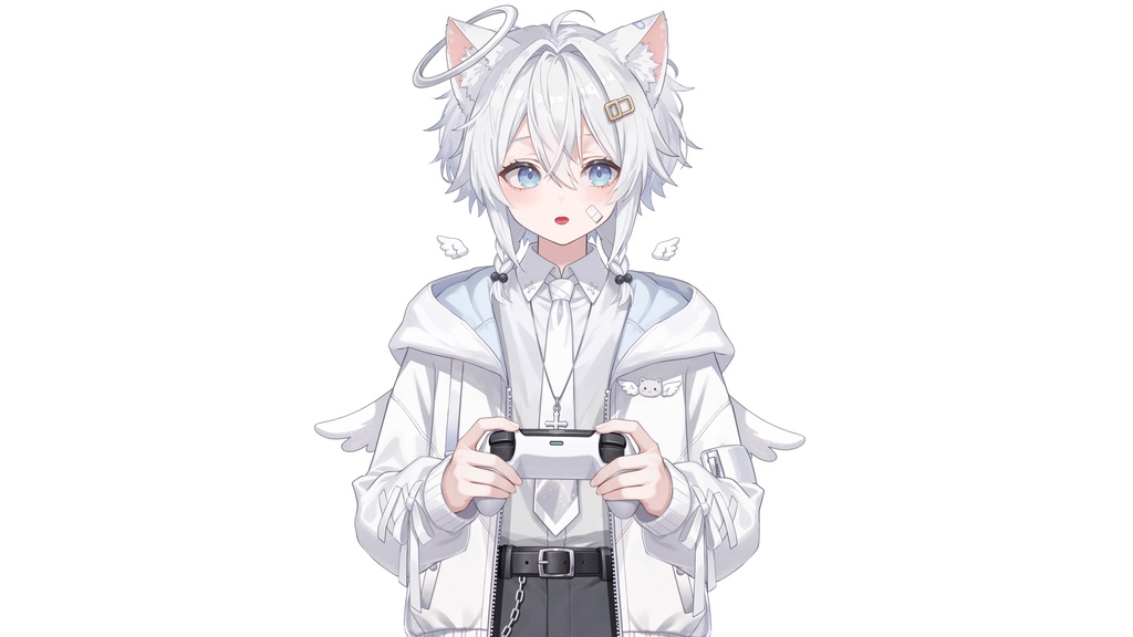 【live2d汎用モデル】天使・白髪・正太・多表情対応・VTS対応 | Angel, White Hair, Shota | Multi-expression | VTS Compatible