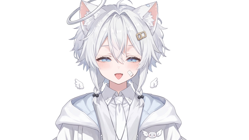 【live2d汎用モデル】天使・白髪・正太・多表情対応・VTS対応 | Angel, White Hair, Shota | Multi-expression | VTS Compatible