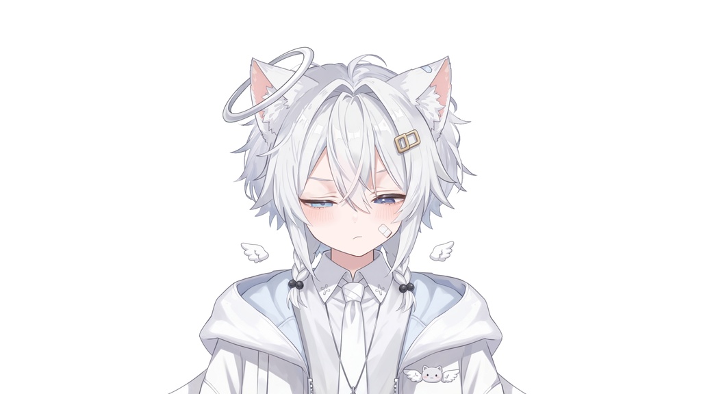 【live2d汎用モデル】天使・白髪・正太・多表情対応・VTS対応 | Angel, White Hair, Shota | Multi-expression | VTS Compatible
