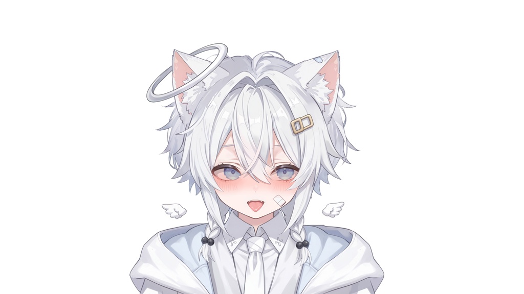 【live2d汎用モデル】天使・白髪・正太・多表情対応・VTS対応 | Angel, White Hair, Shota | Multi-expression | VTS Compatible