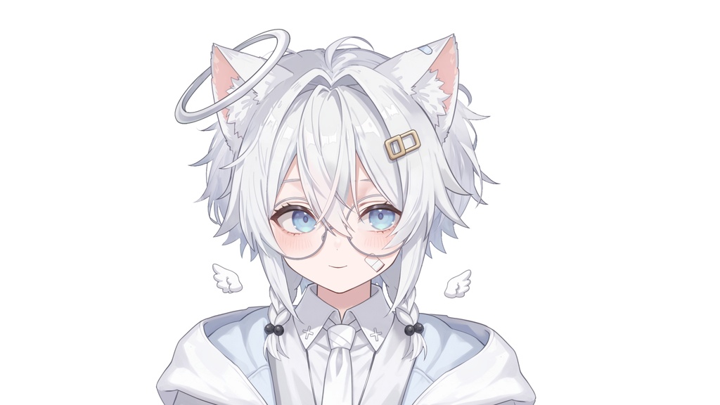 【live2d汎用モデル】天使・白髪・正太・多表情対応・VTS対応 | Angel, White Hair, Shota | Multi-expression | VTS Compatible