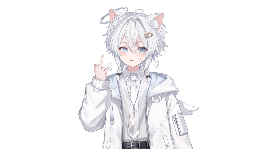 【live2d汎用モデル】天使・白髪・正太・多表情対応・VTS対応 | Angel, White Hair, Shota | Multi-expression | VTS Compatible