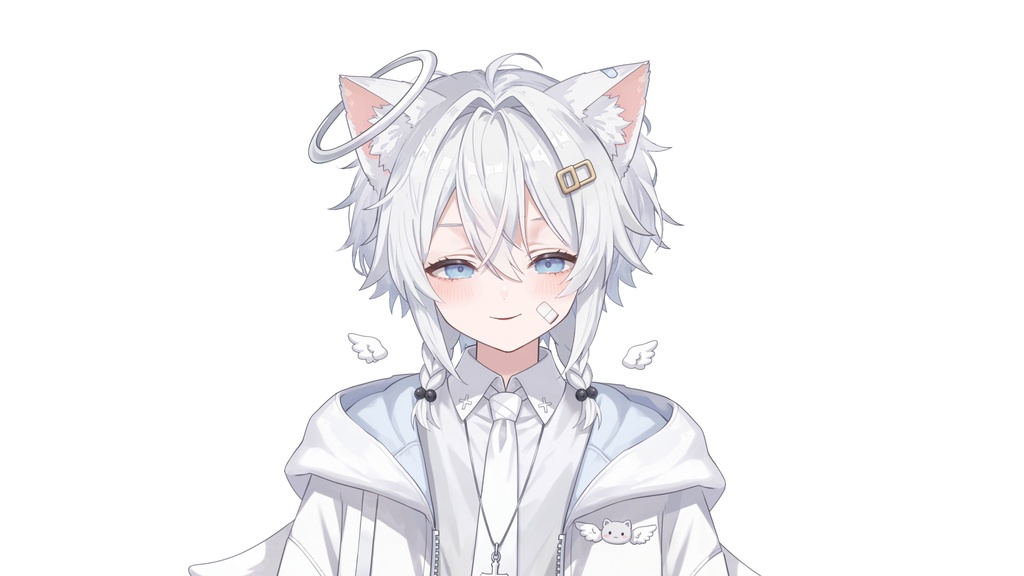 【live2d汎用モデル】天使・白髪・正太・多表情対応・VTS対応 | Angel, White Hair, Shota | Multi-expression | VTS Compatible