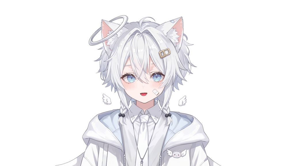 【live2d汎用モデル】天使・白髪・正太・多表情対応・VTS対応 | Angel, White Hair, Shota | Multi-expression | VTS Compatible