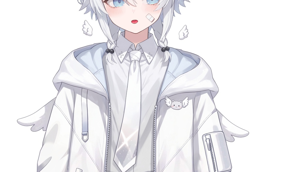 【live2d汎用モデル】天使・白髪・正太・多表情対応・VTS対応 | Angel, White Hair, Shota | Multi-expression | VTS Compatible