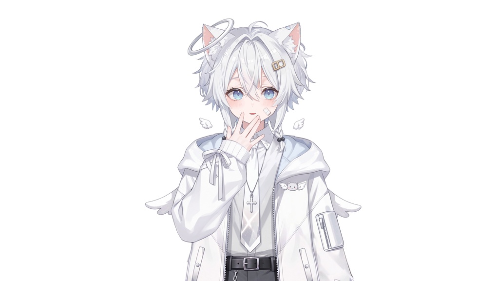 【live2d汎用モデル】天使・白髪・正太・多表情対応・VTS対応 | Angel, White Hair, Shota | Multi-expression | VTS Compatible