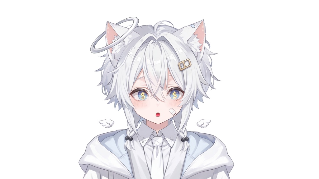 【live2d汎用モデル】天使・白髪・正太・多表情対応・VTS対応 | Angel, White Hair, Shota | Multi-expression | VTS Compatible