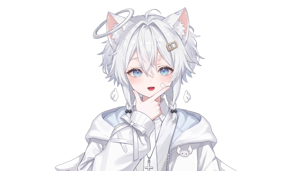 【live2d汎用モデル】天使・白髪・正太・多表情対応・VTS対応 | Angel, White Hair, Shota | Multi-expression | VTS Compatible