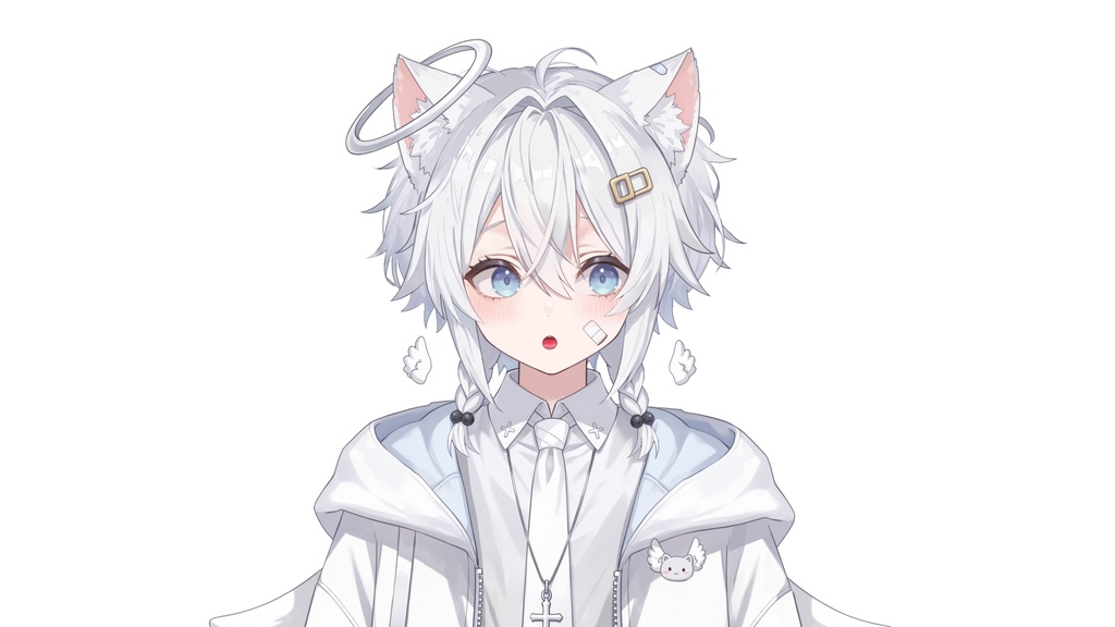 【live2d汎用モデル】天使・白髪・正太・多表情対応・VTS対応 | Angel, White Hair, Shota | Multi-expression | VTS Compatible