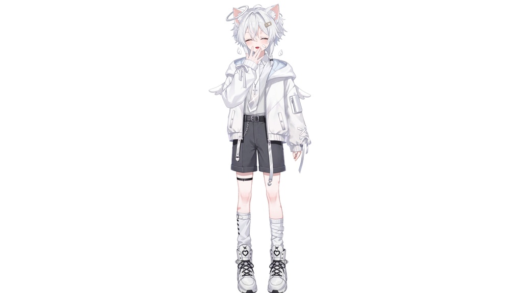 【live2d汎用モデル】天使・白髪・正太・多表情対応・VTS対応 | Angel, White Hair, Shota | Multi-expression | VTS Compatible